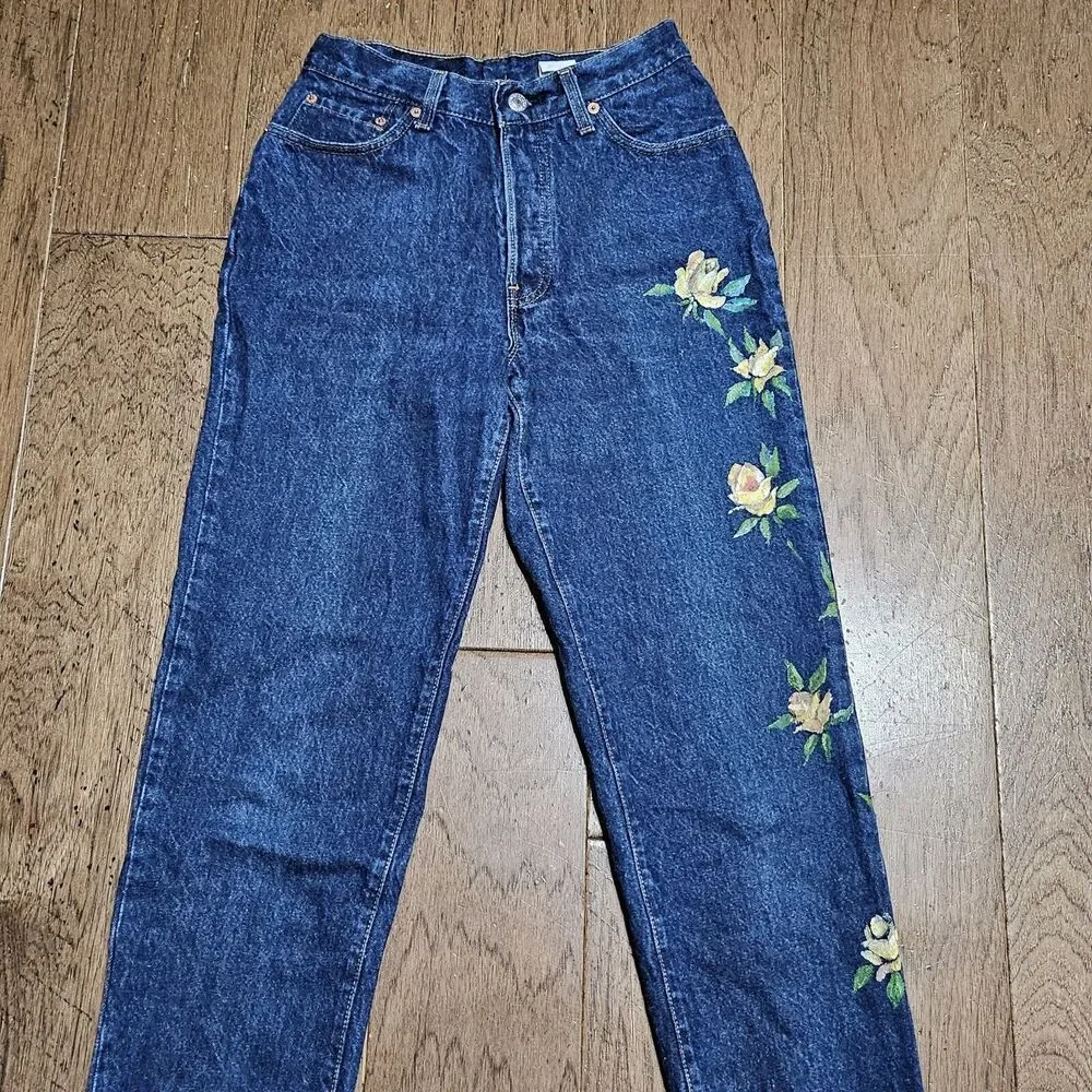 Vtg 90s Levis 501 XX 17501 0115 Womens Denim Jeans Size 9 Blue Made In USA 26x32 - Picture 2 of 15